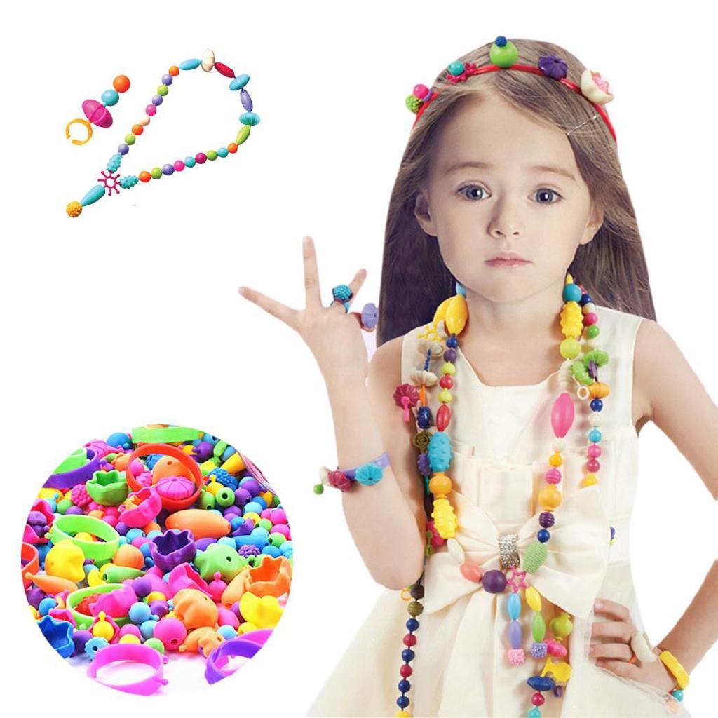 70/260Pcs Beads Jewelry DIY Necklace Bracelet Rings Set Kids Gifts Toy topgoods.vn