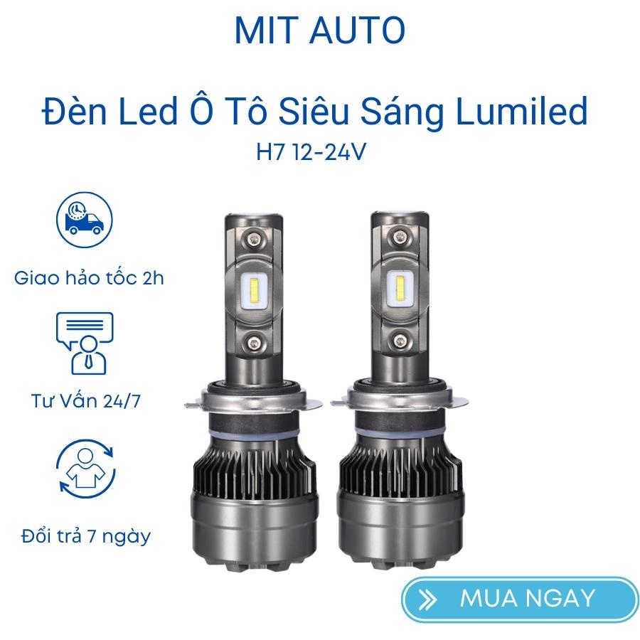 Đèn ô tô siêu sáng H7 12V sử dụng đèn pha ô tô đèn cos công nghệ Lumiled Led siêu sáng