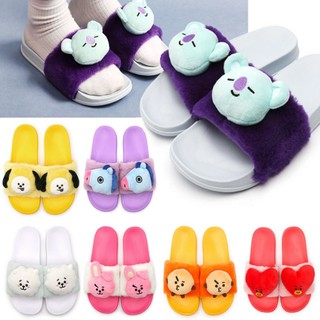 Dép Quai Ngang Họa Tiết Hoạt Hình Bt21 Xinh Xắn