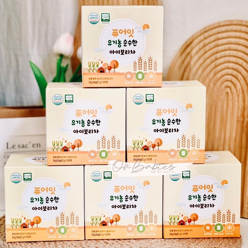 Trà lúa mạch hữu cơ Naebro Hàn Quốc cho bé ăn dặm 5m+ [OH BABIES]