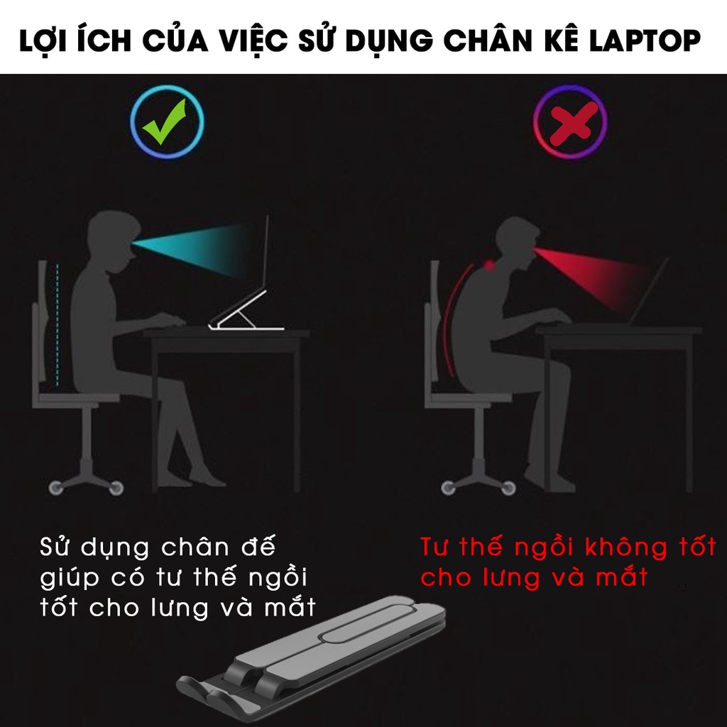 Giá đỡ laptop kim loại chữ X gấp gọn đầy tiện lợi XC58 Shalla