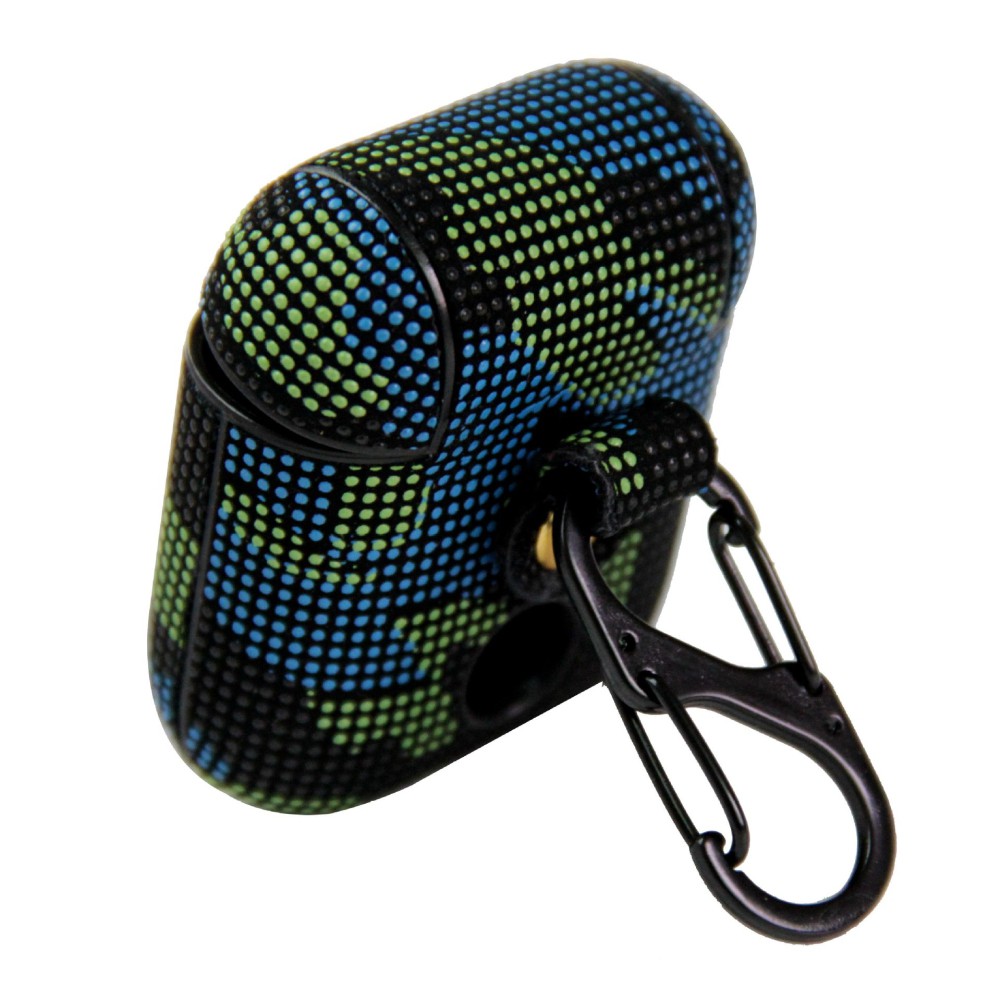 Camouflage Faux Leather Dustproof Anti-slip Protector Case Cover for Airpods 1/2