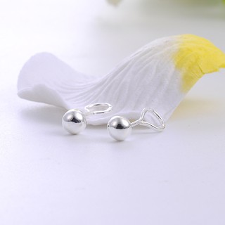Bông Tai Hạt Tròn Bóng Bạc Thời Trang S925 MD006