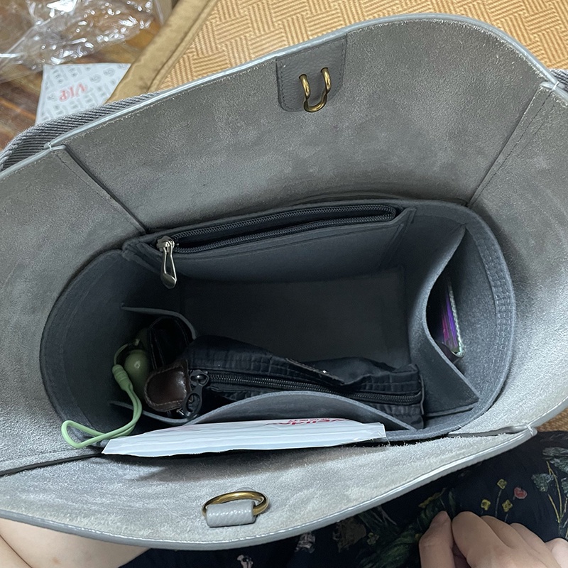 Evertoner Túi Đựng Mỹ Phẩm / Đồ Trang Điểm Bằng Vải Nỉ Bên Trong Cho Nữ Celine Sangle