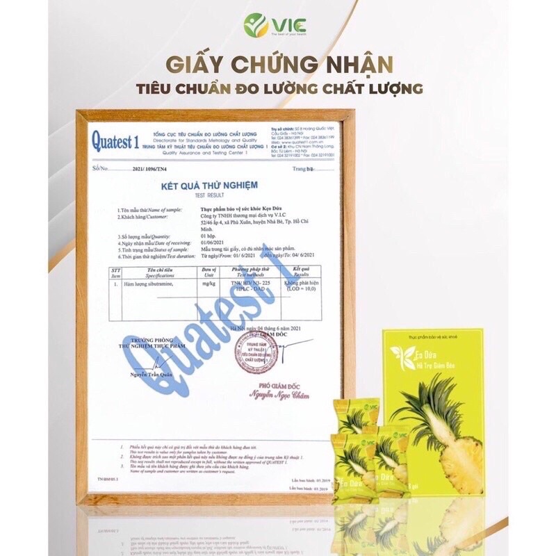 KẸO DỨA GIẢM CÂN 7 viên tặng detox