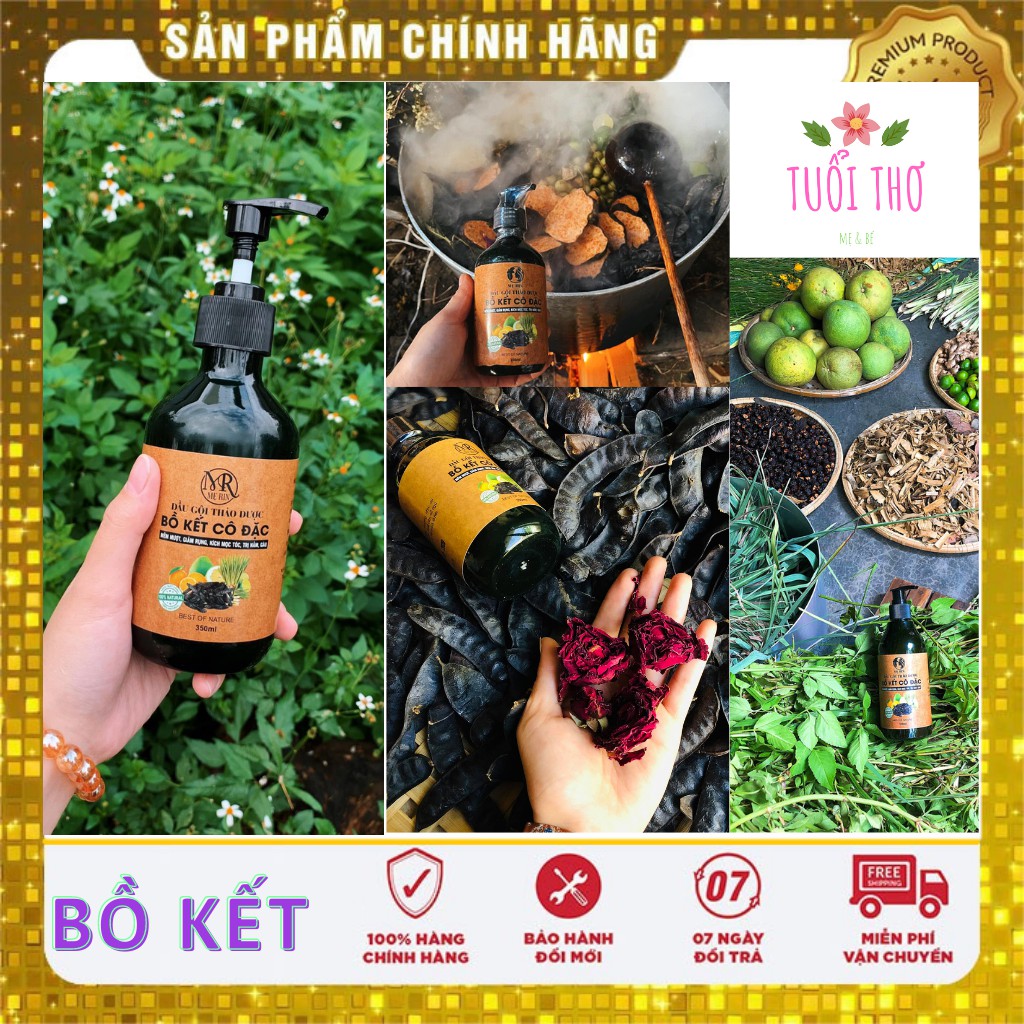 Dầu Gội Giảm Rụng Tóc sau sinh, Dầu gội bồ kêt, cô đặc, dành cho rụng tóc