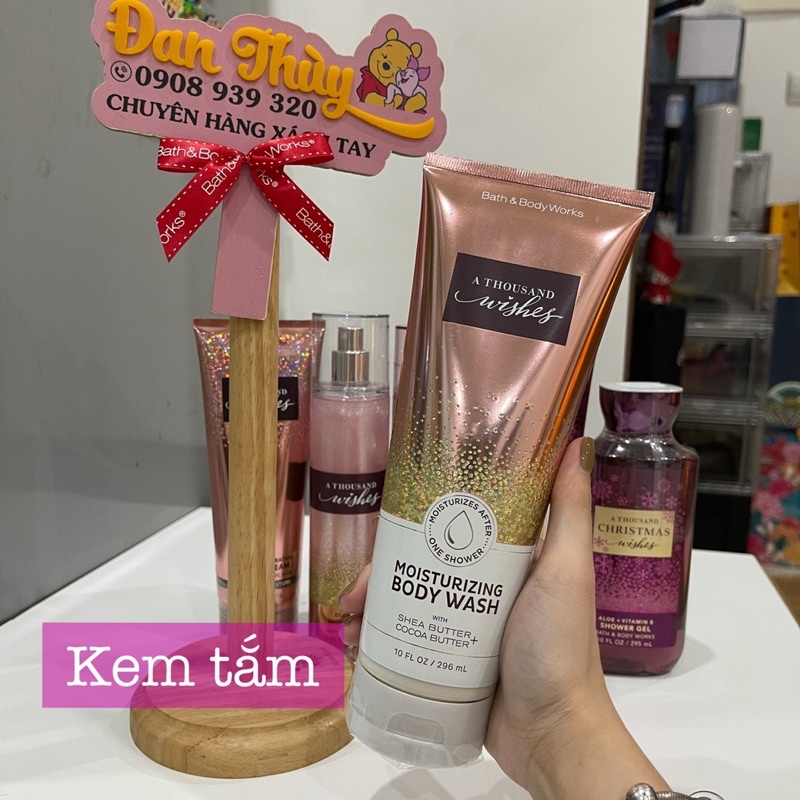 Xịt thơm toàn thân, Body mist, dưỡng thể Bath and Body Works A THOUSAND WISHES