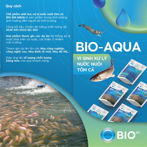 Vi sinh nuôi tôm cá Bio-Aqua đảm bảo chất lượng nước ao nuôi hạn chế sự phát triển của tảo tạp