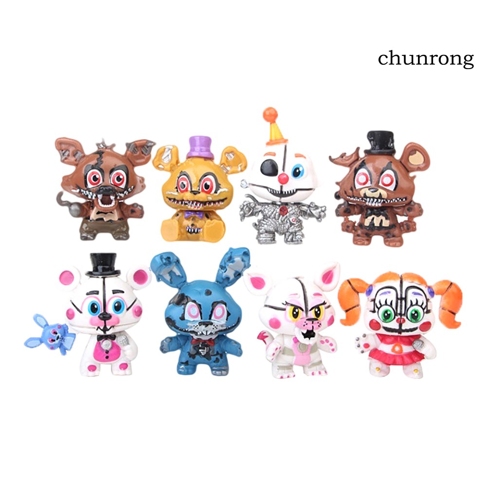 CR+8Pcs Five Nights at Freddy\'s FNAF Funko Mini Action Figures Kids Dolls Toys Gift