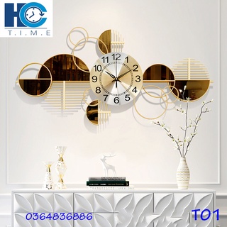 Đồng hồ treo tường trang trí decor T01 kích thước 86 x 43 cm