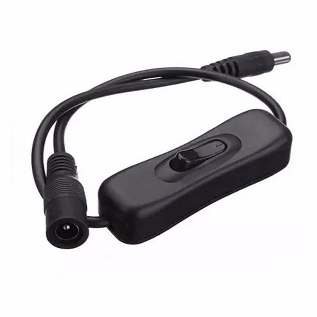 Dây Nối Nguồn DC Có Công Tắc, Dây Nguồn DC Đực Cái 5.5x2.1mm Dây To