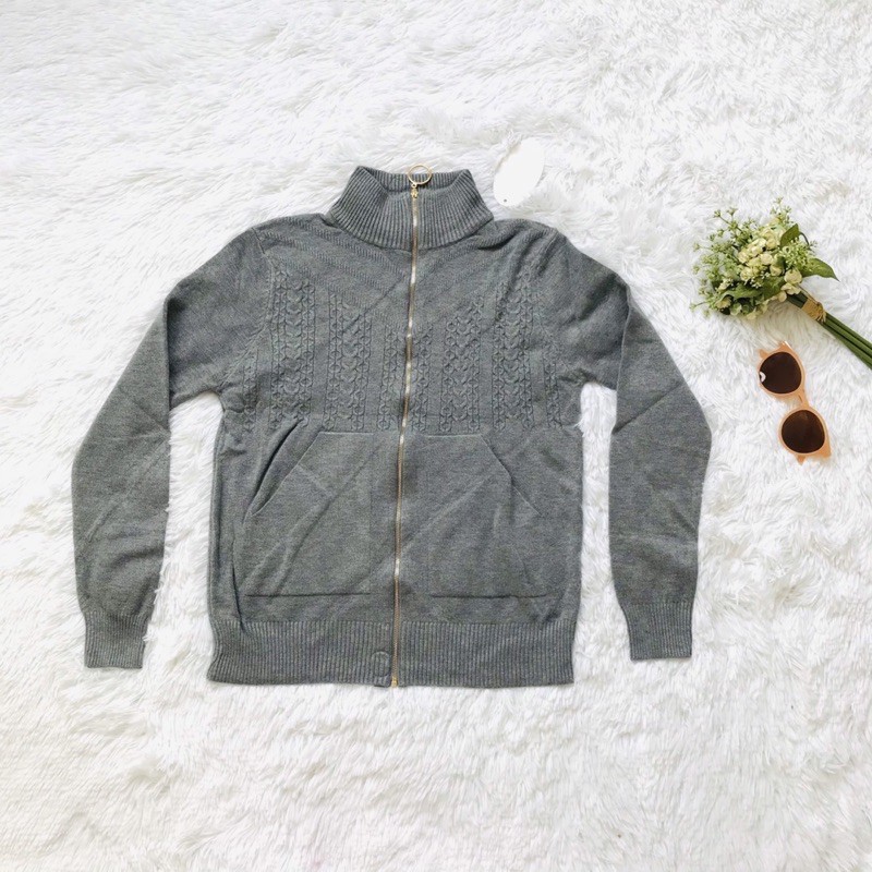 Áo khoác len tuyết dây kéo túi | BigBuy360 - bigbuy360.vn