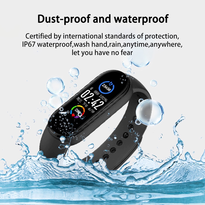 Đồng Hồ Thông Minh M5 Chống Nước Ip67 Kết Nối Bluetooth Theo Dõi Sức Khỏe Cho Ios Android Pk Miband 5 M3 M4