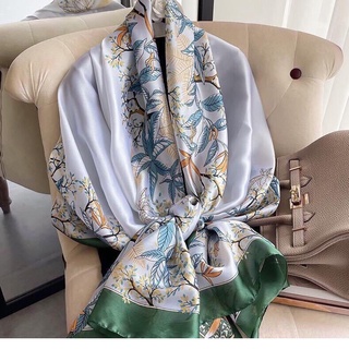 KHĂN LỤA HOA CAO CẤP – Khăn Lụa CHOÀNG CỔ - Quàng Cổ Dài LINH LINH SILK