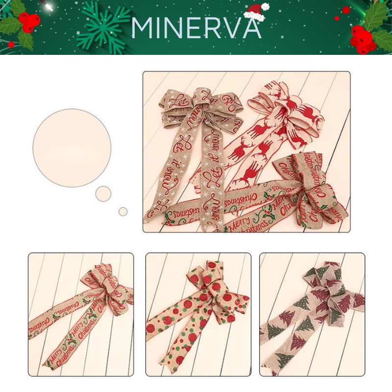 [CHRISTMAS] Cuộn ruy băng vải bố hoạ tiết giáng sinh bản to 5 cm viền kẽm