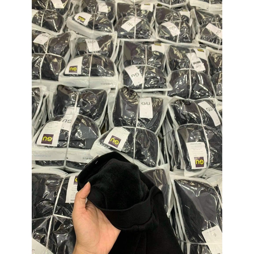 Quần legging nữ lót lông GU cạp cao dày dặn LADYA STORE