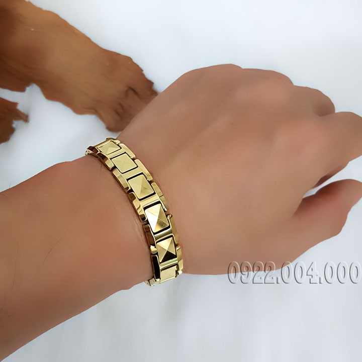 Lắc tay đá màu vàng, lắc tay nam bảng 1.2cm.