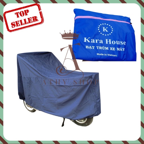 BẠT PHỦ XE MÁY VẢI DÙ DÀY CAO CẤP KARA HOUSE công dụng che nắng mưa bụi rất tốt áo trùm xe mô tô chống xước
