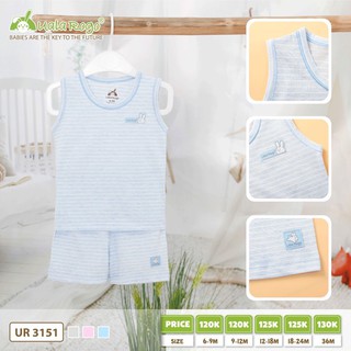 Ba lỗ cotton kẻ nhỏ Uala Rogo UR3151