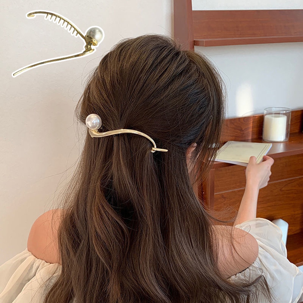 Kẹp Tóc Đính Ngọc Trai Thời Trang Cho Nữ