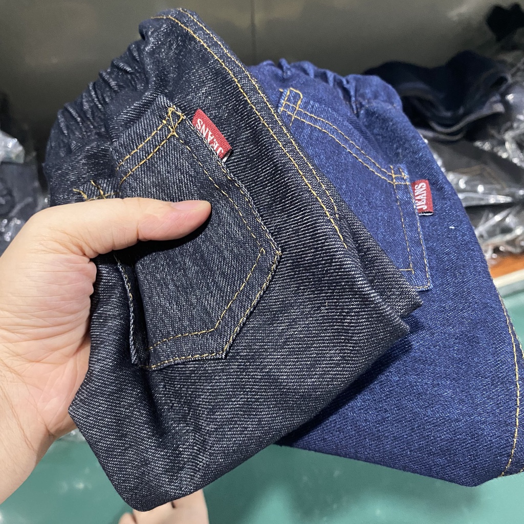 Quần dài giả jean, giả bò cho bé trai, bé gái co giãn, thoải mái vận động size từ 30-40kg