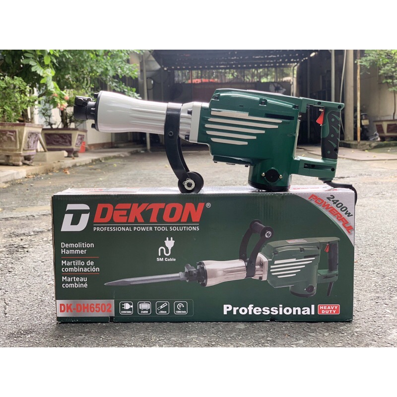 Máy đục bê tông DEKTON 30 ly DK 6502  Tặng 2 mũi đục 2022 new 100%