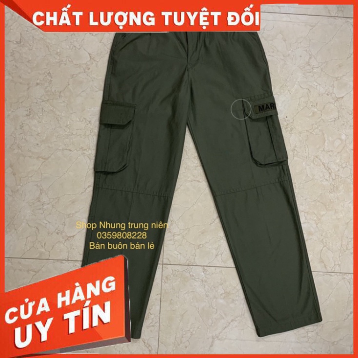 Quần kaki túi hộp nam trung niên lính mỹ chất kaki dáng túi hộp size to - Hàng nhập khẩu