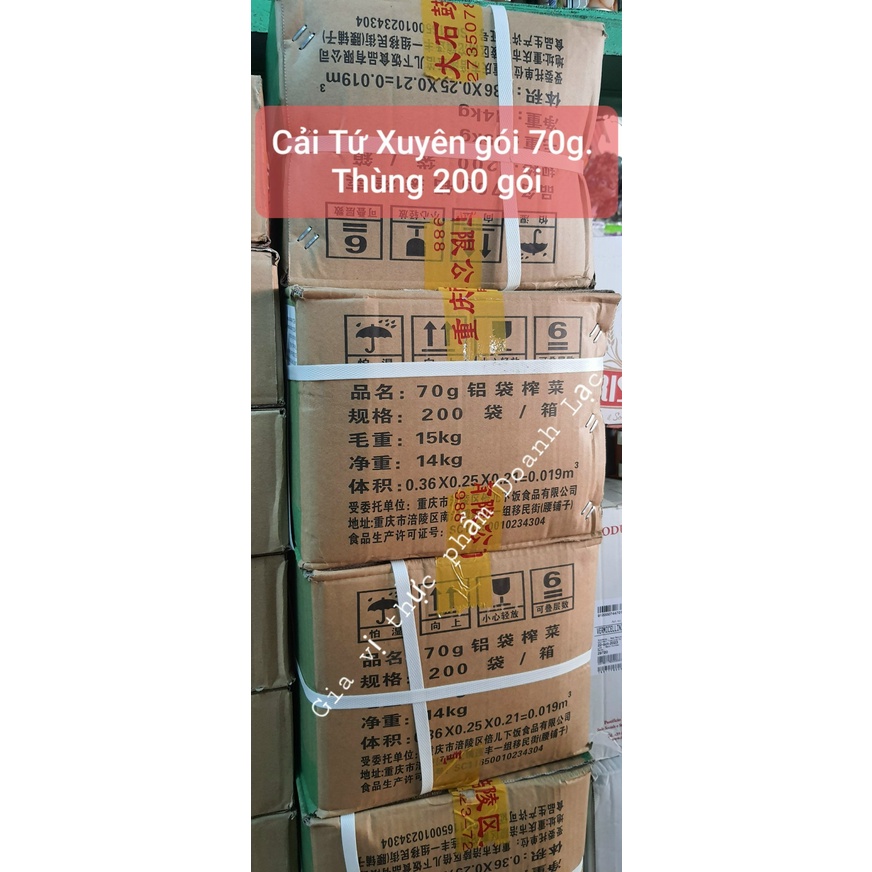 Cải Tứ Xuyên gói 70g hiệu Chuan Dong pai Fuling zha cai . Dưa Cải muối ăn liền