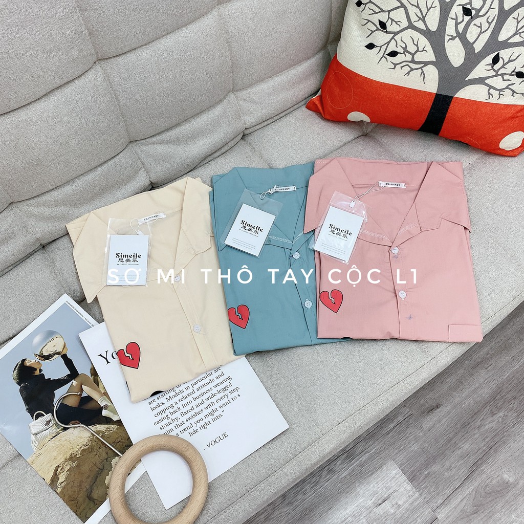 Áo Sơ Mi Gấu Trái Tim Thêu Chữ NICE TO MEET YOU Siêu Cute | BigBuy360 - bigbuy360.vn