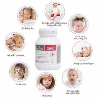Viên kẹo sữa hình con gấu Kẽm BIO Island 120 viên