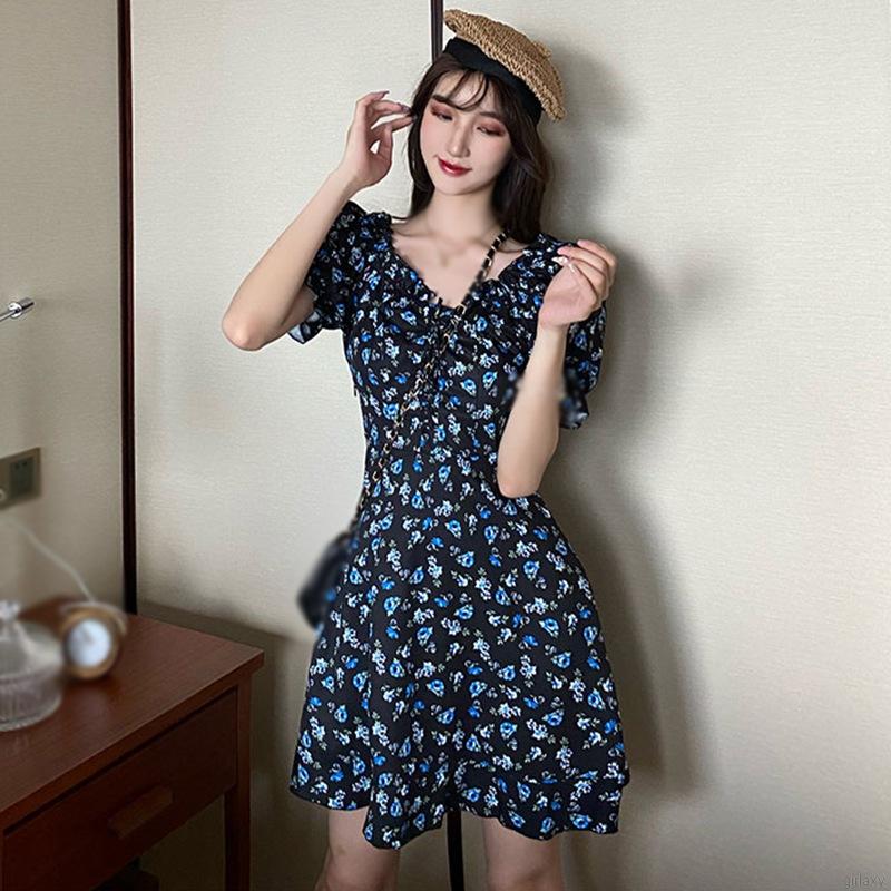 Đầm Hoa Tay Ngắn Thời Trang Dành Cho Nữ | BigBuy360 - bigbuy360.vn