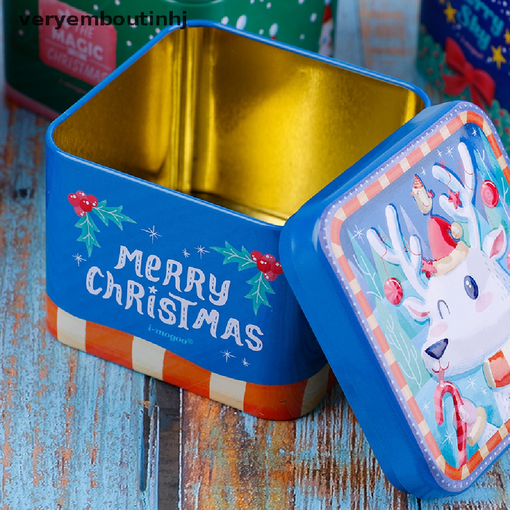 Hình ảnh 1 hộp thiếc mini đựng bánh quy kẹo làm quà giáng sinh #4