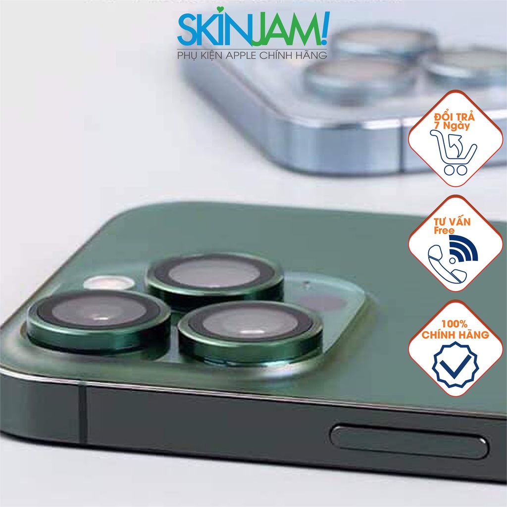 Lens Camera KUZOOM Xanh Rêu/ Xanh Đen Màu Nguyên Bản iP 13/ 13 Promax Chính Hãng Cao Cấp Kuzoom, Có Khung Trợ Dán