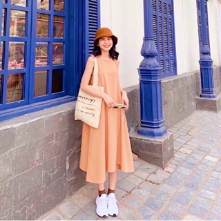 Đầm suông hồng ruốc (kèm hình thật)