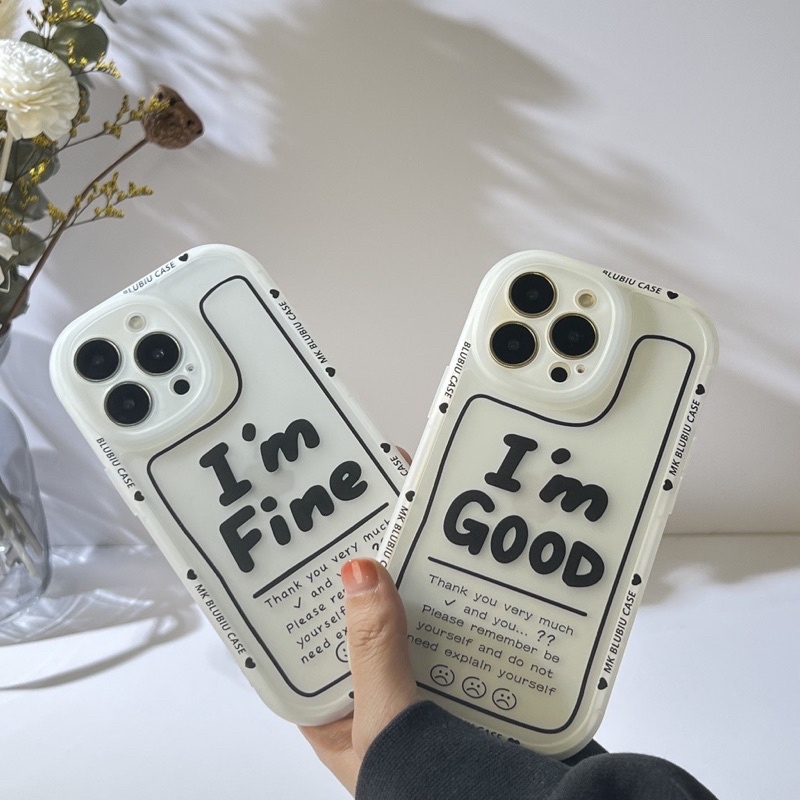 (SIÊU RẺ) Ốp lưng iphone cam tròn viền dày im good im fine 7plus/8/8plus/x/xr/xs/11/12/13/pro/max/plus/promax
