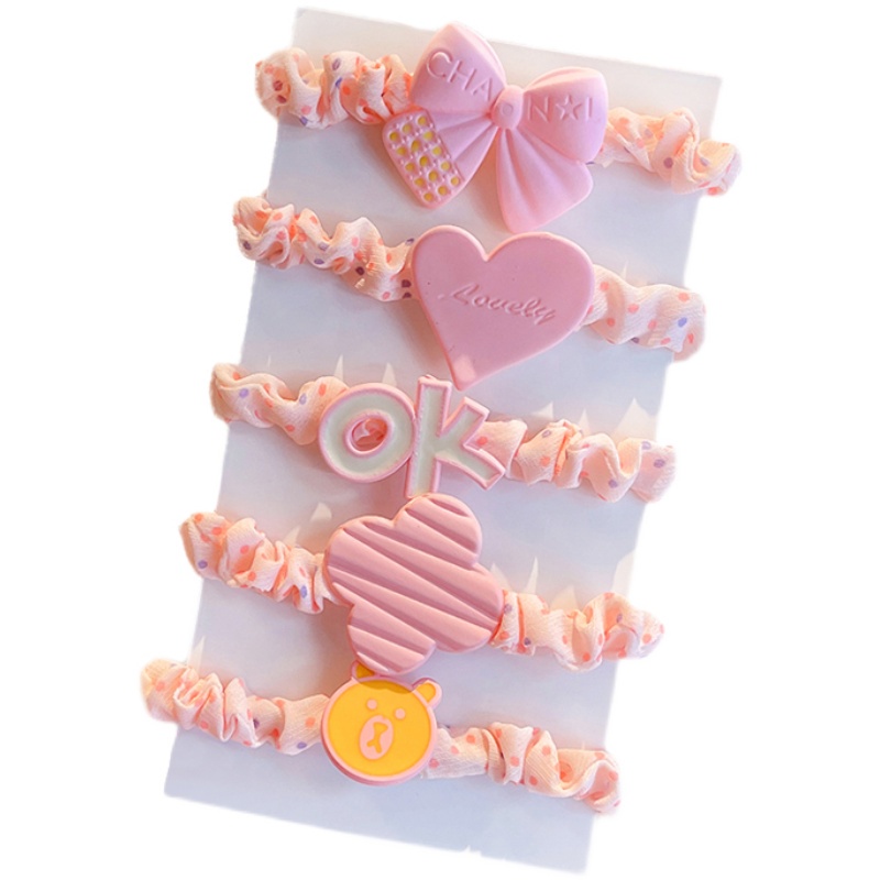 SET 05 Dây Buộc Tóc HGVN Charm Siêu To Đáng Yêu Cho Bé