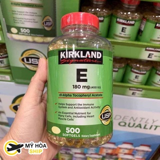 Hộp đựng Vitamin E nắp đỏ Kirk-land Signature 500 viên