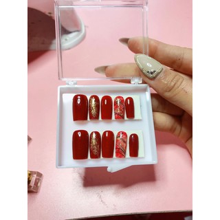 Nail box- nail thiết kế(sản phẩm y hình),màu đỏ vân đá