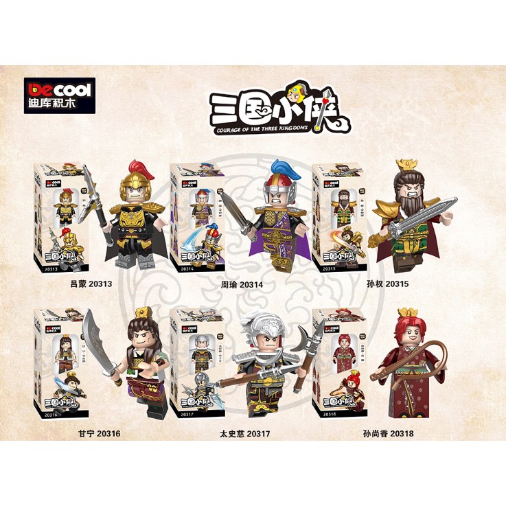 Mô hình mini figure lego Tam quốc nhân vật tướng Đông Ngô