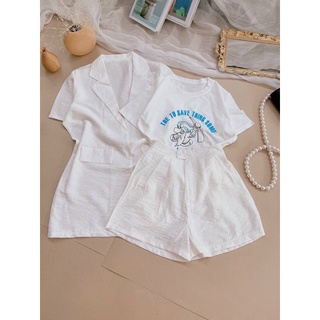 SÉT VEST TRẮNG MIX PULL HÌNH