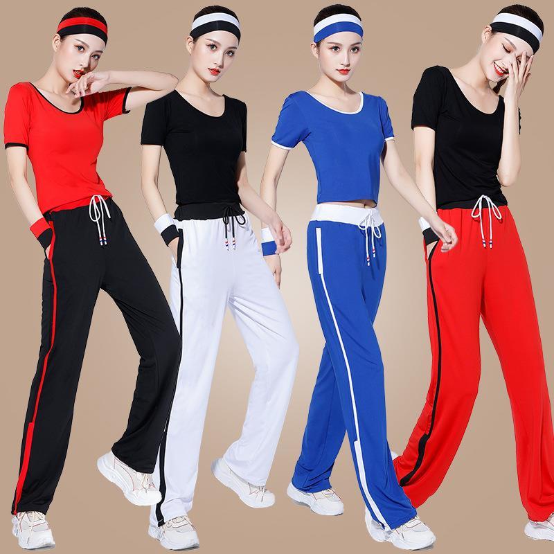 ❐✠◑Yang Liping Square Dance Bộ quần áo tập luyện Yoga nhanh khô thể dục nhịp điệu Nhóm biểu diễn