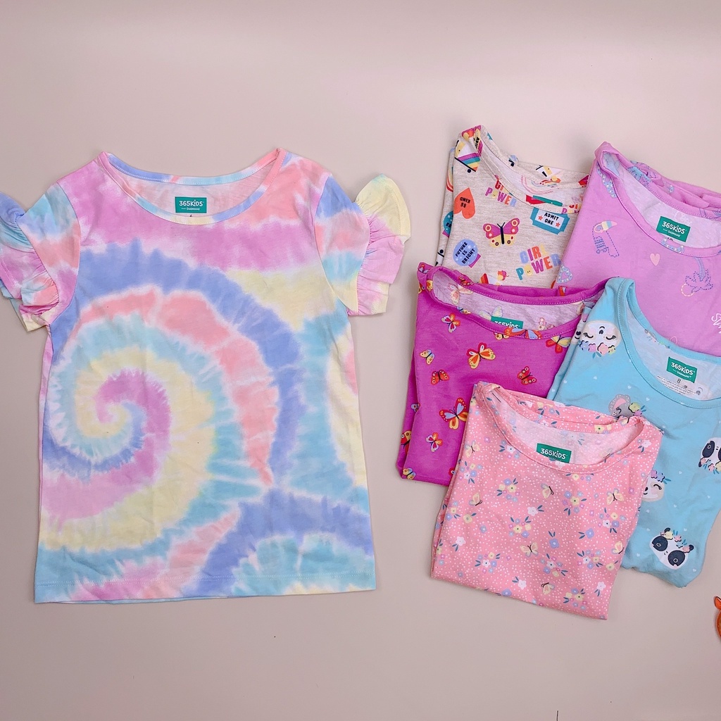 Áo cotton 365kids tay bèo hoạ tiết - Bảng màu 2