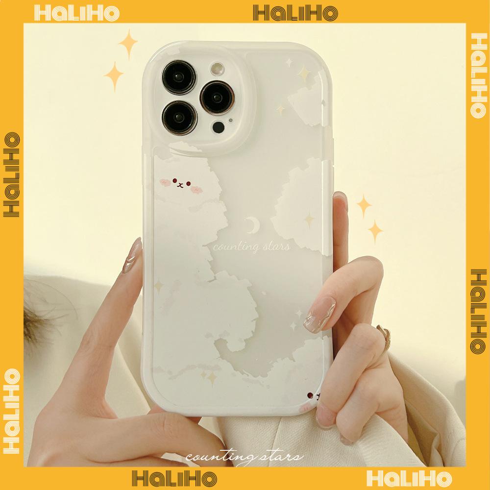 iPhone Case Clear Case Frosted Soft Thick TPU Airbag Shockproof Full Coverage Protection Camera Clouds Bear Cute For iPhone 13 Pro Max iPhone 12 Pro Max iPhone 11 iPhone 7 Plus