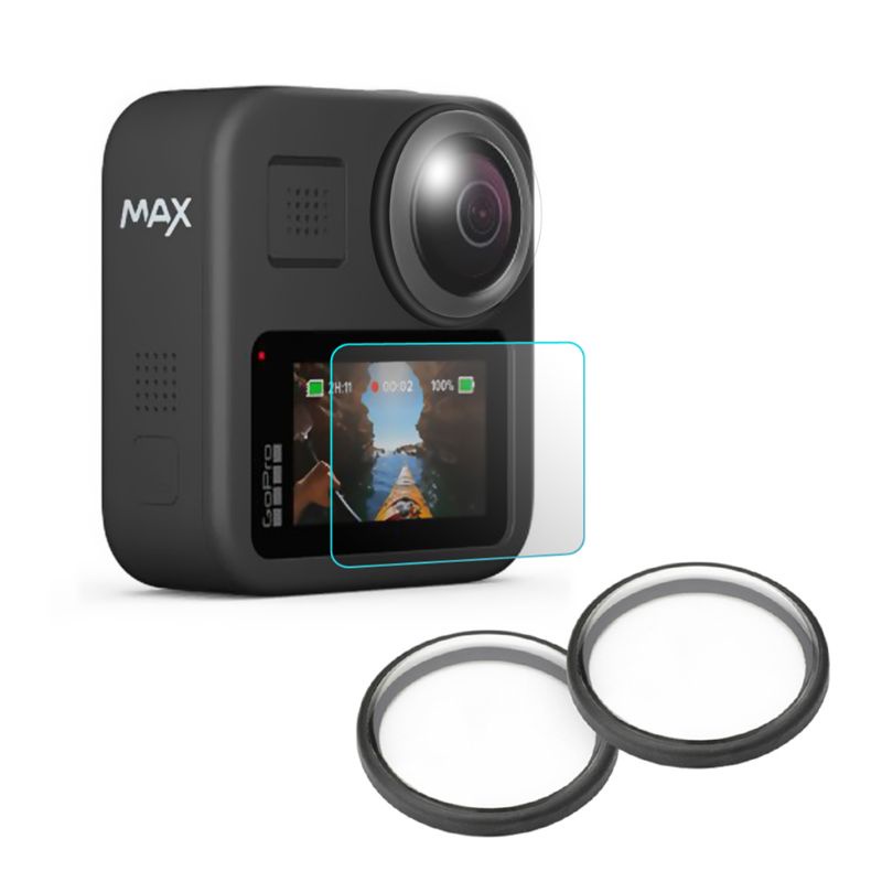 1 bộ kính cường lực bảo vệ ống kính máy ảnh thể thao GoPro Max | BigBuy360 - bigbuy360.vn