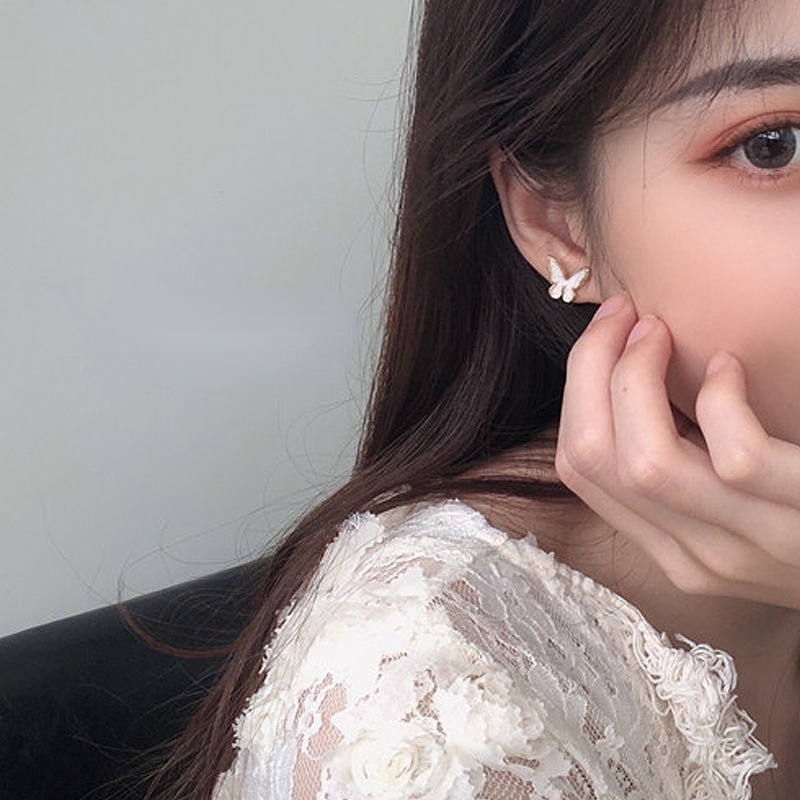 Dây chuyền / Bông tai hình bướm bằng kim loại phong cách sáng tạo cho nữ