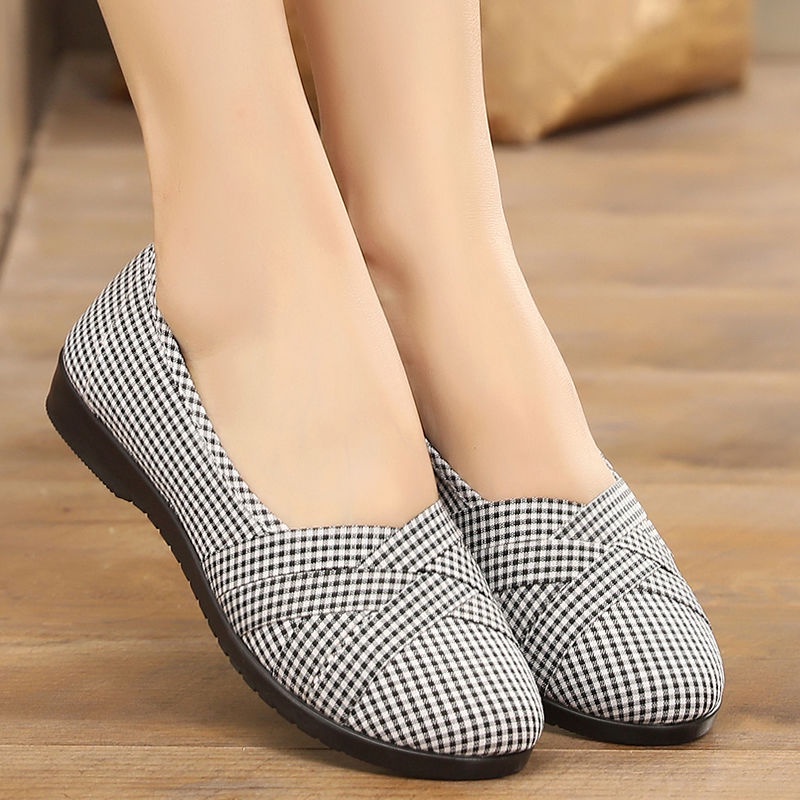 Giày Lười Vải Canvas Thoáng Khí Thời Trang Cho Nữ