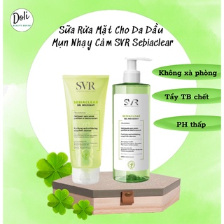 Gel Rửa Mặt SVR Không Chứa Xà Phòng Cho Da Dầu 55ml Sebiaclear Gel Moussant