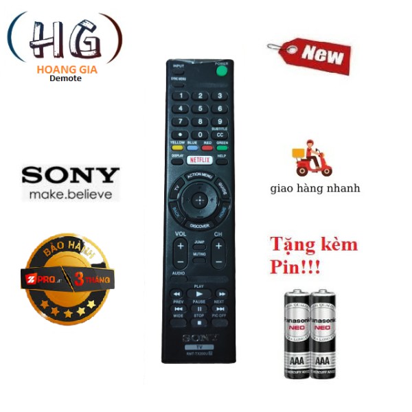 Remote Điều Khiển Dùng Cho Smart TV, Internet TV, TV LED SONY RMT-TX200E TX100D RM-L1275