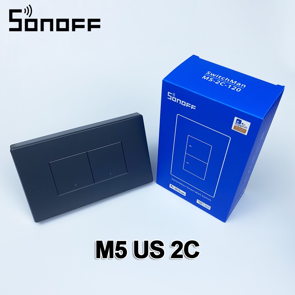 Công tắc wifi SONOFF M5 nhà thông minh âm tường chuẩn US 120 chữ nhật SwitchMan
