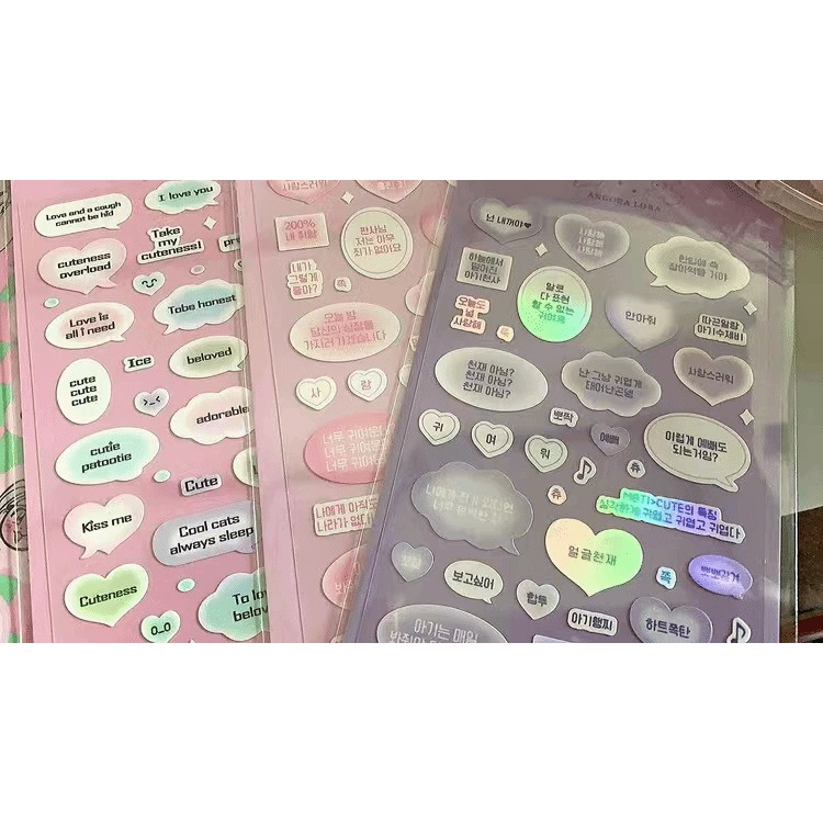 Steve Hình Dán Trang Trí Ảnh Hình Đám Mây Dialogloader Kiểu Hàn Quốc